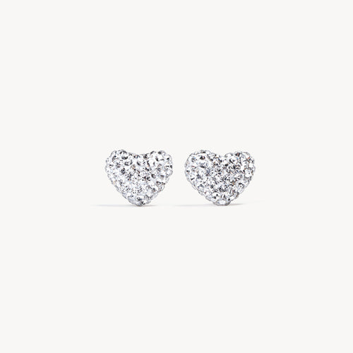 Hillberg & Berk Sparkle Heart Studs