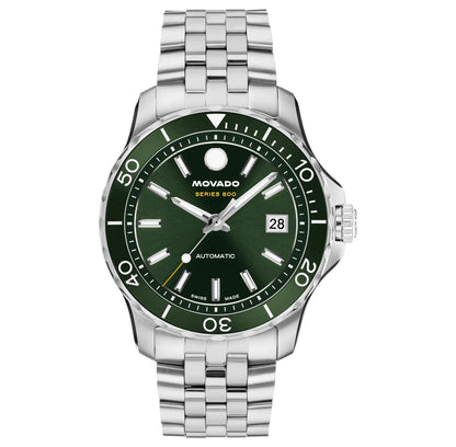 Stainless Steel case & Bracelet/Green Aluminum bezel/Green Dial