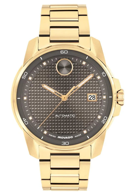 Light Gold IP Steel Case & Bracelet/Grey Dial