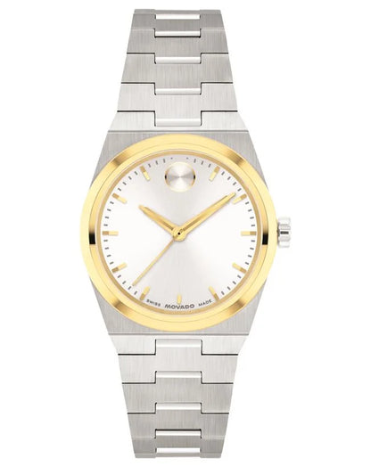 Stainless Steel Case & Bracelet/YG PVD Bezel/White Dial
