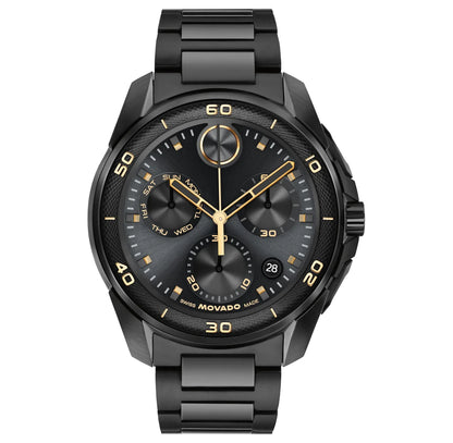 Black IP Case and Bracelet with Black dial and YGIP Accents