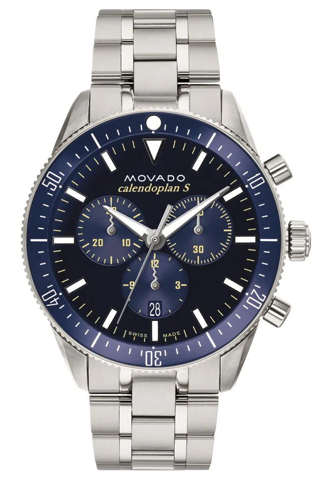 Stainless Steel Case & Bracelet/Blue Chronograph Dial