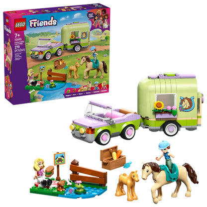 The LEGO® Group Friends Horse & Baby Foal Trailer Set 42695