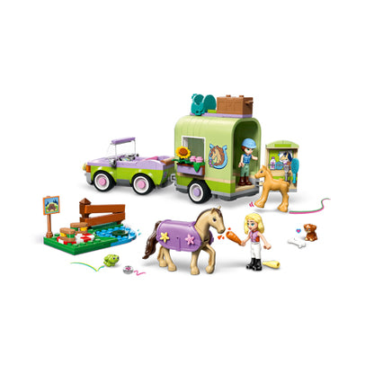 The LEGO® Group Friends Horse & Baby Foal Trailer Set 42695