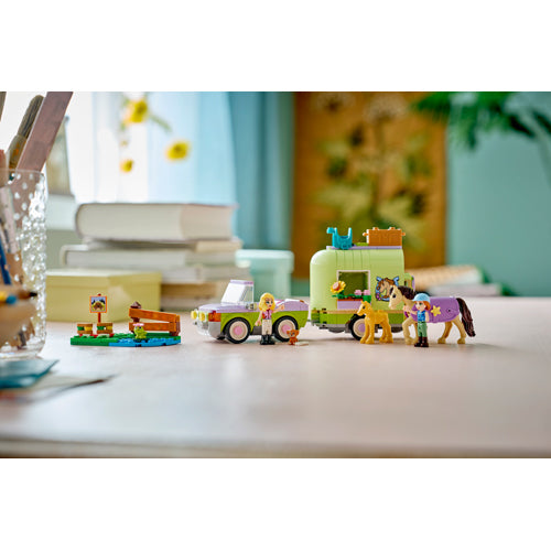 The LEGO® Group Friends Horse & Baby Foal Trailer Set 42695