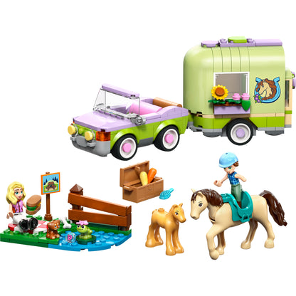 The LEGO® Group Friends Horse & Baby Foal Trailer Set 42695