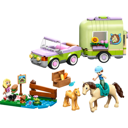 The LEGO® Group Friends Horse & Baby Foal Trailer Set 42695