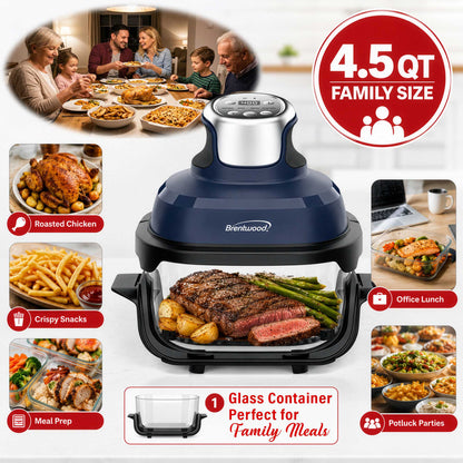 Brentwood 4.5-Quart Digital Glass Air Fryer