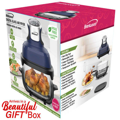 Brentwood 4.5-Quart Digital Glass Air Fryer