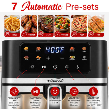 Brentwood XL 8-Quart Digital Air Fryer