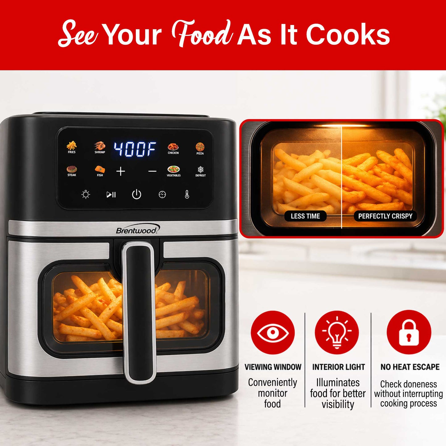 Brentwood XL 8-Quart Digital Air Fryer