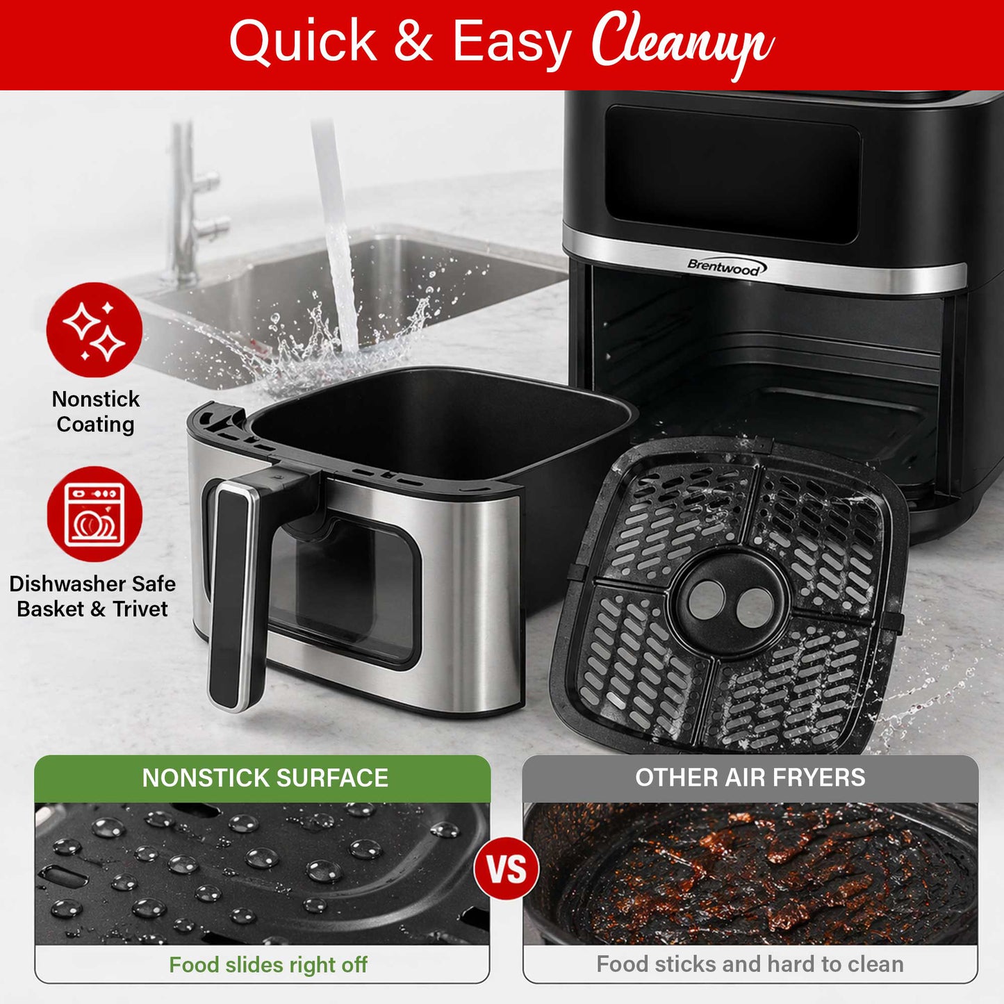Brentwood XL 8-Quart Digital Air Fryer