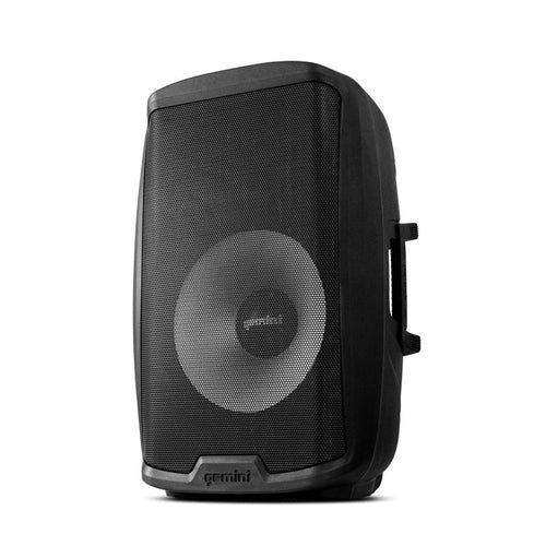 Gemini AS-2115BT-LT-PK 15" 2000W Bluetooth LED Powered PA Speaker Package with Stand & Microphone