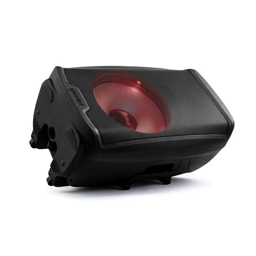 Gemini AS-2115BT-LT-PK 15" 2000W Bluetooth LED Powered PA Speaker Package with Stand & Microphone