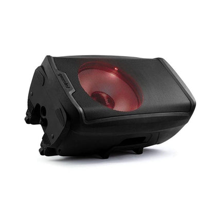 Gemini AS-2115BT-LT-PK 15" 2000W Bluetooth LED Powered PA Speaker Package with Stand & Microphone