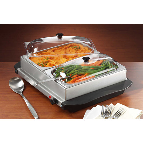 Brentwood 3-Quart 2 Pan Buffet Server and Warming Tray