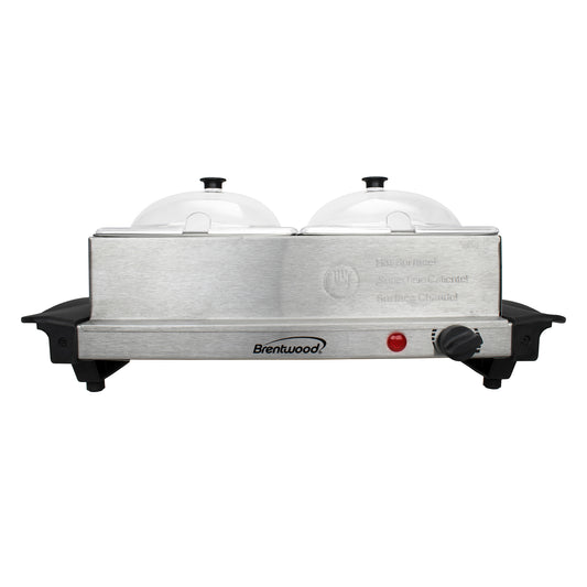 Brentwood 3-Quart 2 Pan Buffet Server and Warming Tray