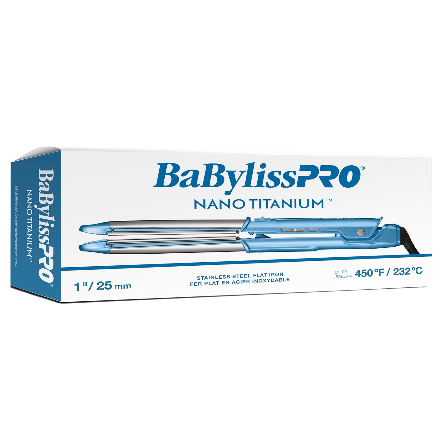 BaBylissPRO Nano Titanium™ 1 Inch Stainless Steel Flat Iron