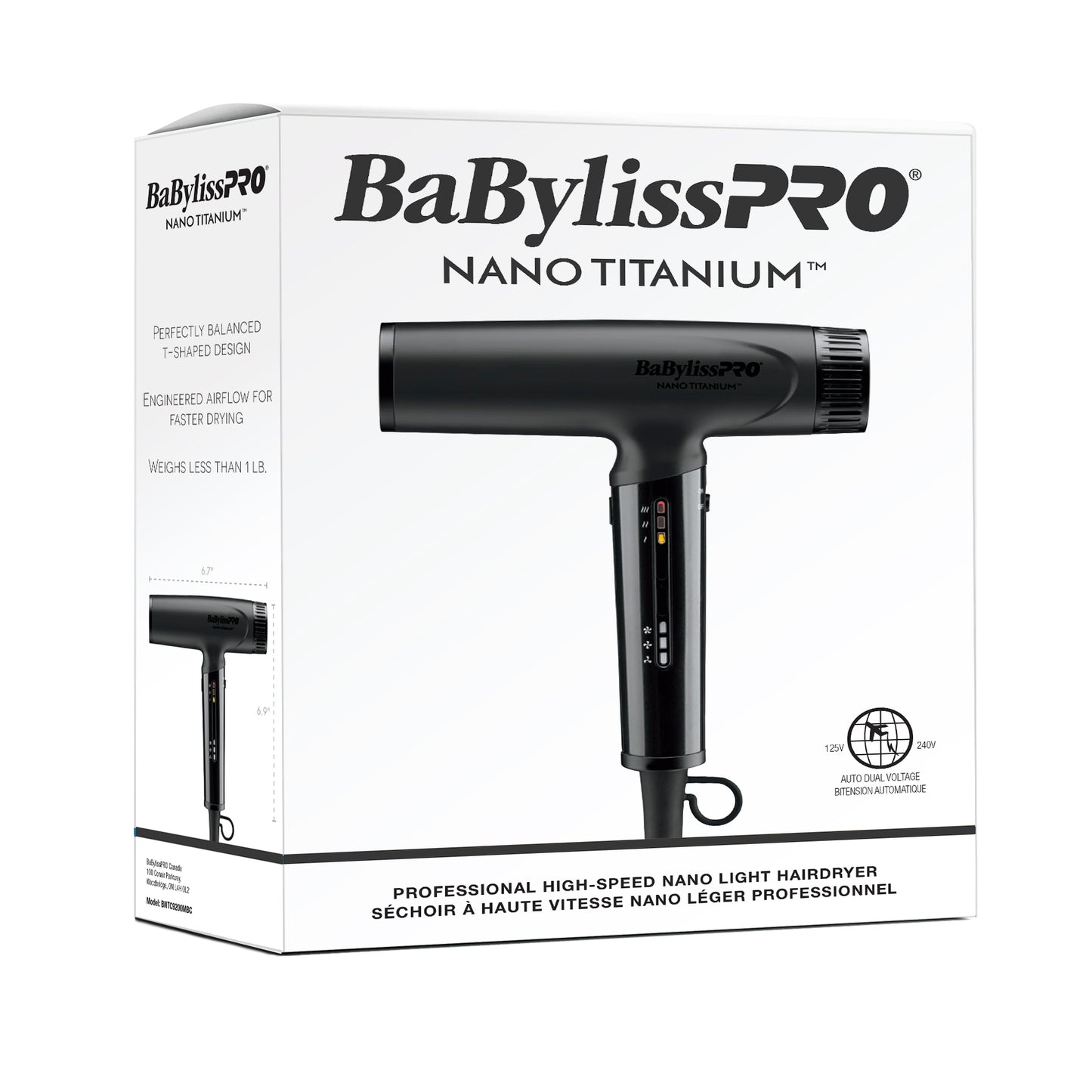 BaBylissPRO Nano Titanium™ High-Speed Nano Light Hairdryer