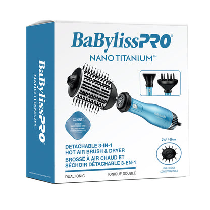 BaBylissPRO Nano Titanium™ Detachable 3-IN-1 Hot Air Brush