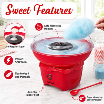 Brentwood Classic Cotton Candy Machine with Sugar Scoop