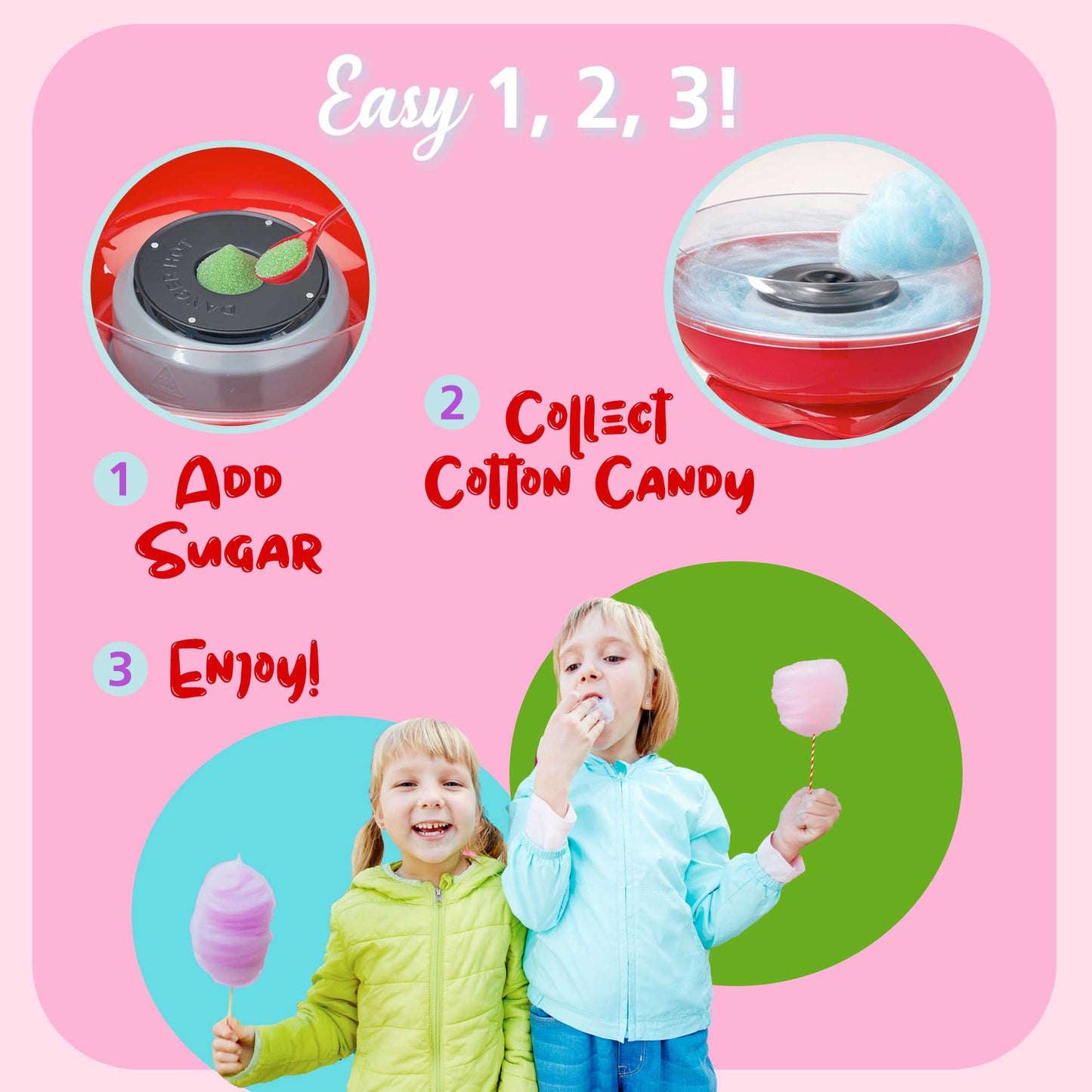 Brentwood Classic Cotton Candy Machine with Sugar Scoop