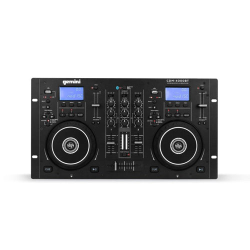 Gemini CDM-4000BT Dual CD/USB DJ Media Player with Bluetooth & 2-Channel Mixer
