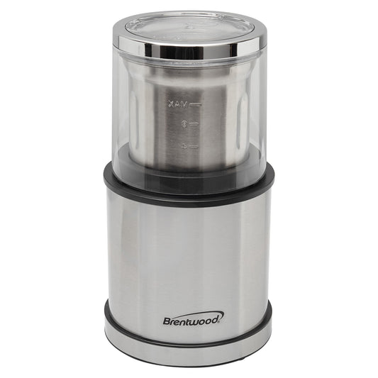 Brentwood 75-Gram Electric Wet and Dry Coffee Bean, Herb, and Spice Grinder