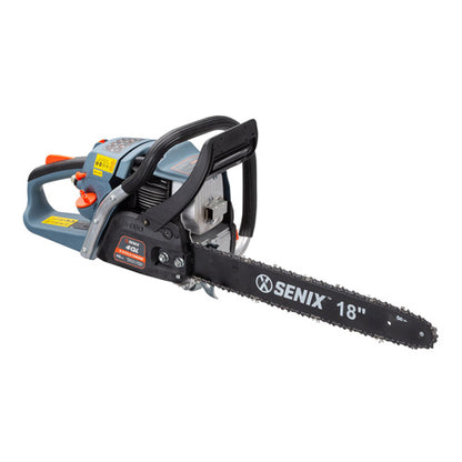 SENIX Tools 4QL® 49cc 4-Cycle 18 inch Gas Chainsaw with Oregon Bar and Chain