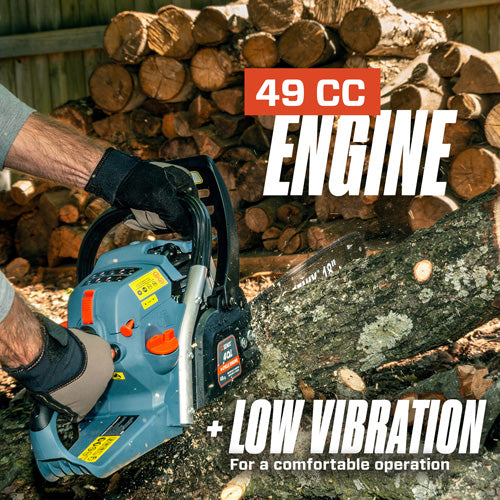 SENIX Tools 4QL® 49cc 4-Cycle 18 inch Gas Chainsaw with Oregon Bar and Chain