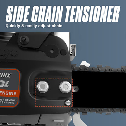 SENIX Tools 4QL® 49cc 4-Cycle 18 inch Gas Chainsaw with Oregon Bar and Chain