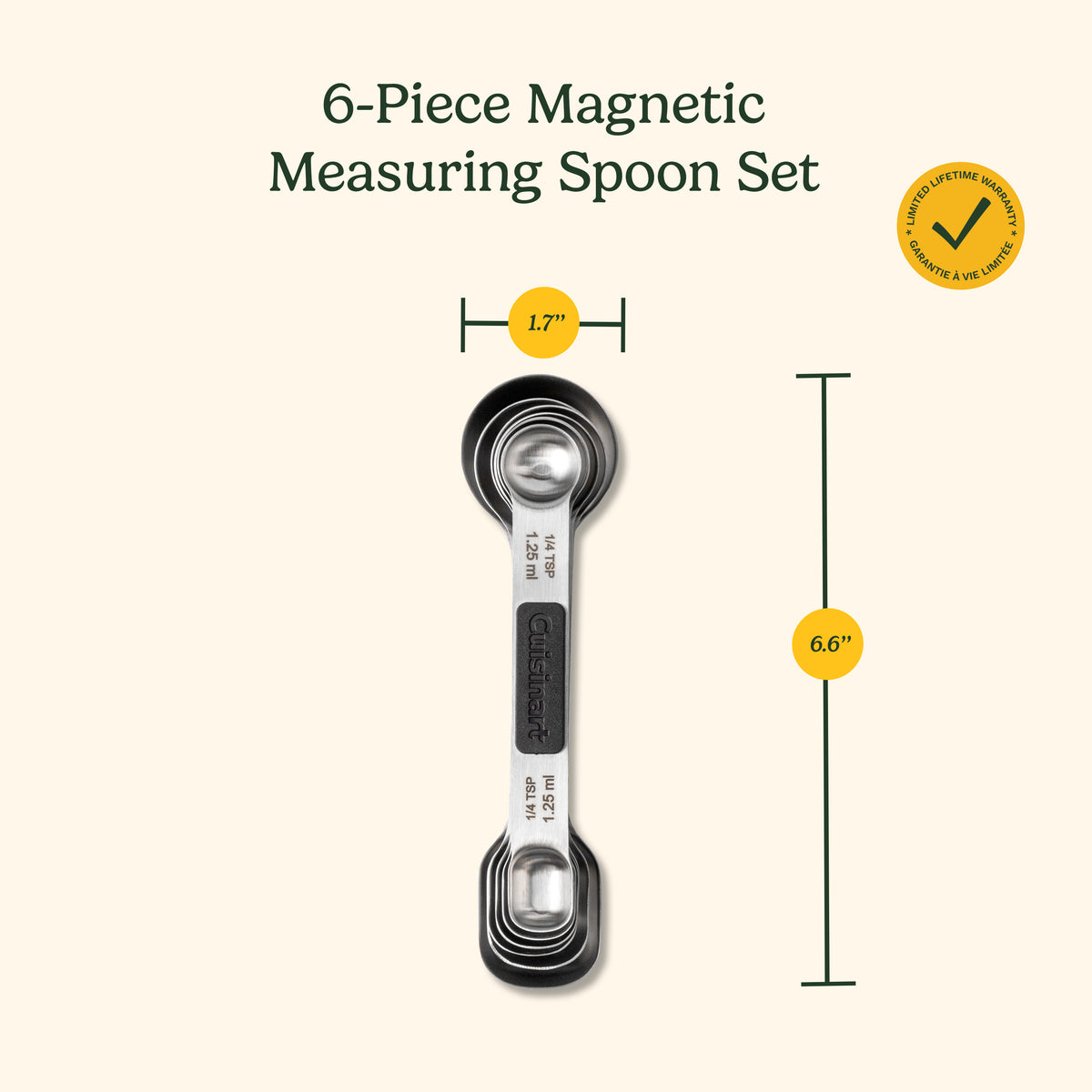 Cuisinart 6-Piece Magnetic Measuring Spoon Set