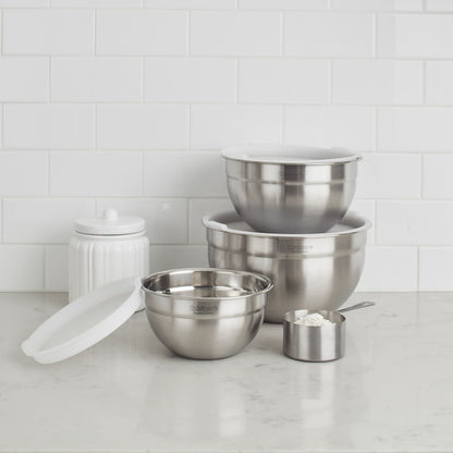 Cuisinart 3-Piece Stainless Steel Mixing Bowls with Lids