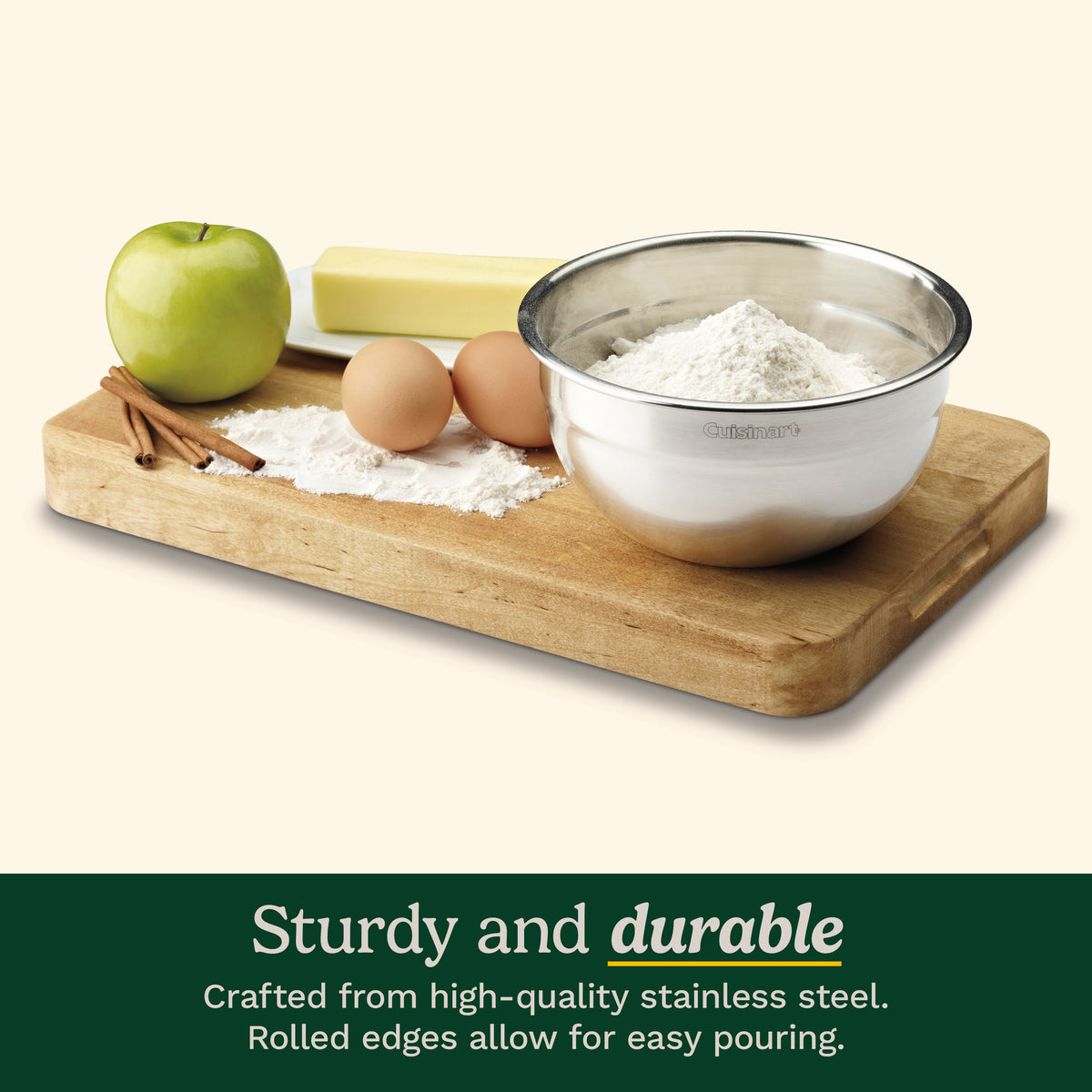 Cuisinart 3-Piece Stainless Steel Mixing Bowls with Lids