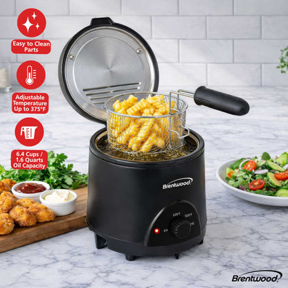 Brentwood 1.6QT Electric Deep Fryer