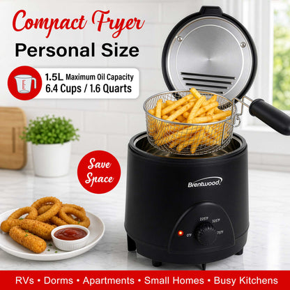 Brentwood 1.6QT Electric Deep Fryer