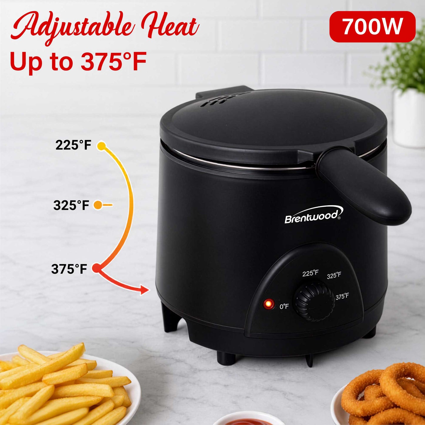 Brentwood 1.6QT Electric Deep Fryer
