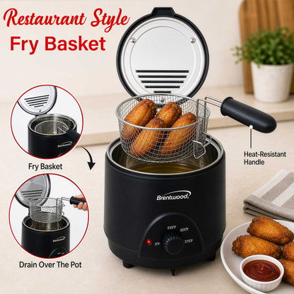 Brentwood 1.6QT Electric Deep Fryer