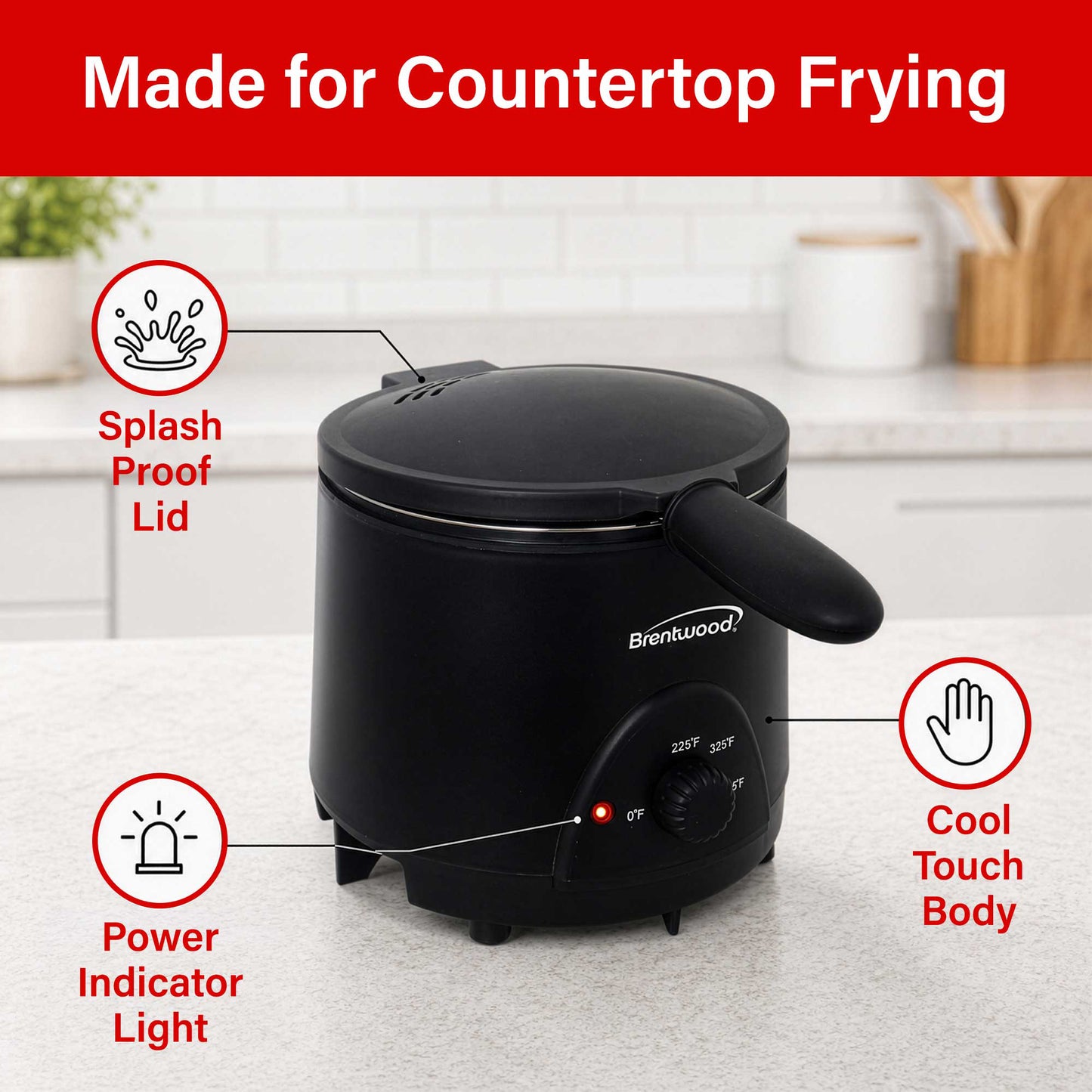 Brentwood 1.6QT Electric Deep Fryer