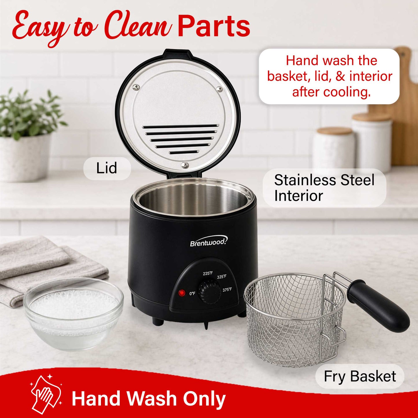 Brentwood 1.6QT Electric Deep Fryer