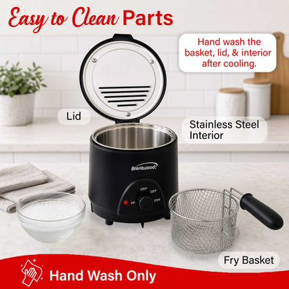 Brentwood 1.6QT Electric Deep Fryer