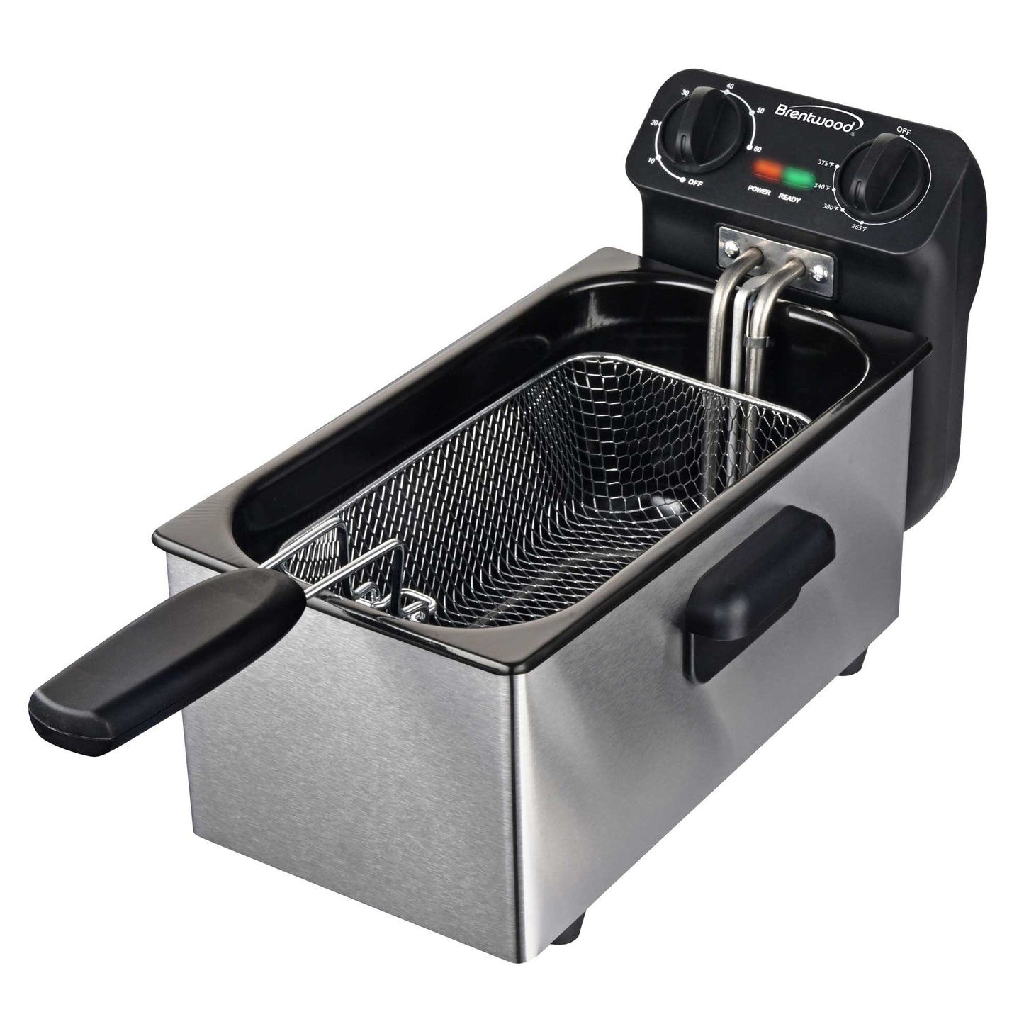 Brentwood 1500w 3L / 12-Cup Electric Deep Fryer with Adjustable Temperature and Odor Free Filter