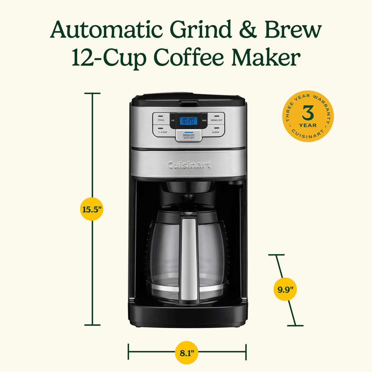 Cuisinart Automatic Grind & Brew 12-Cup Coffeemaker