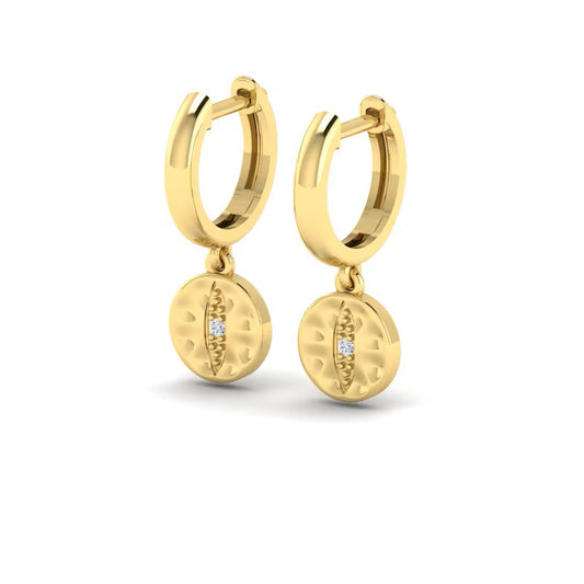 Lands Collection Earth Eternity Eye Hoop Earrings