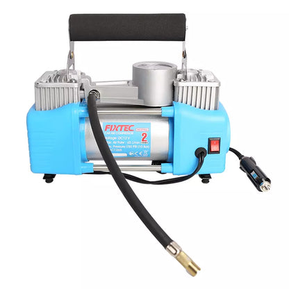 FIXTEC Tools Portable Car Air Compressor/Tire Inflator, 12 V, 150 PSI, 65 L/min, Analog