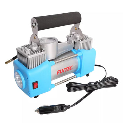 FIXTEC Tools Portable Car Air Compressor/Tire Inflator, 12 V, 150 PSI, 65 L/min, Analog