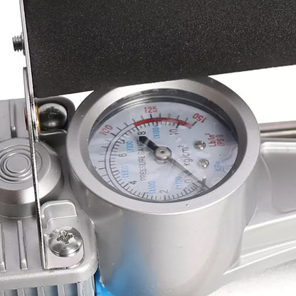 FIXTEC Tools Portable Car Air Compressor/Tire Inflator, 12 V, 150 PSI, 65 L/min, Analog