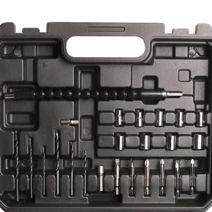 FIXTEC Tools 20V Cordless Drill Kit with (2) Batteries, Charger, Storage Case, Accessories