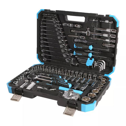 FIXTEC Tools 3/8-inch Drive Ratchet and Socket Mechanics Tool Set (132-Pieces)