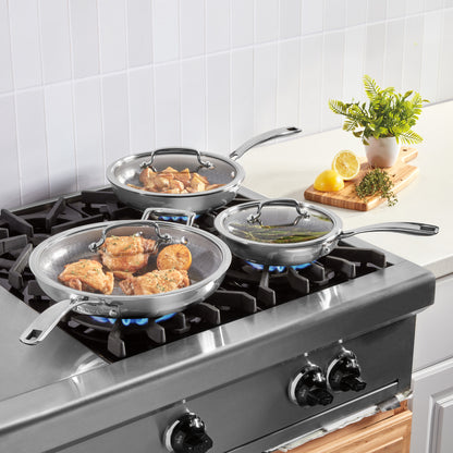 Cuisinart 6-Piece FusionPlus™ Nonstick Stainless Skillet Set